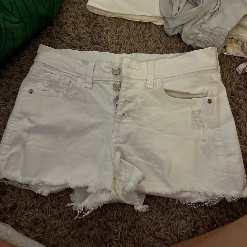 Women's White Denim Shorts